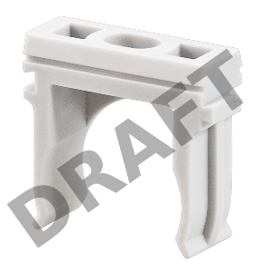 Крепеж-клипса для труб REXANT, Ø25 мм, серый, 100 шт./уп.