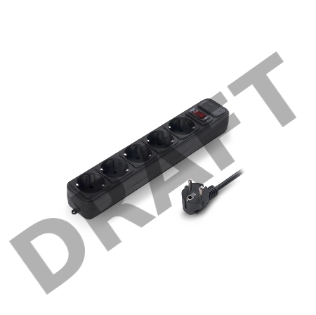 Сетевой фильтр ExeGate EX266859RUS SP-5-1.5B (5 розеток, 1.5м, евровилка, черный)