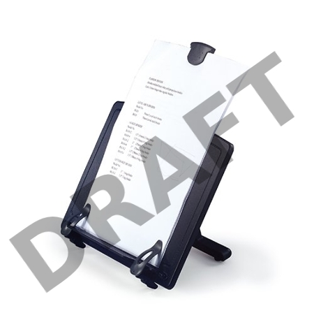 Держатель д/бумаг Aidata BH001B (настольный, зажим д/книг, черный)