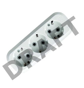 Колодка удлинителя 3-м АВС-пл. с заземл. UNIVersal E303