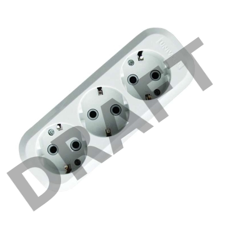 Колодка удлинителя 3-м АВС-пл. с заземл. UNIVersal E303