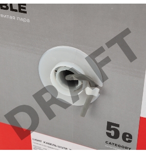 Кабель витая пара REXANT LIGHT U/UTP, категория 5e, ZH нг(А)-HF, 4PR, 24AWG, внутренний, серый, 305 м