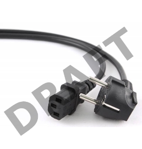 Кабель питания Gembird 1.8м, VDE(0.75мм), черный, с зазем., пакет PC-186-VDE