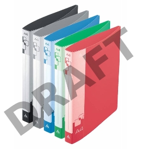 Папка на 4-х D-кольцах Бюрократ -0840/4DGRN A4 пластик 0.8мм кор.40мм внут.и торц.карм зеленый