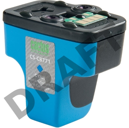 Картридж струйный Cactus CS-C8771 голубой для №177 HP PhotoSmart 3213/3313/8253/C5183/C6183 (11,4ml)