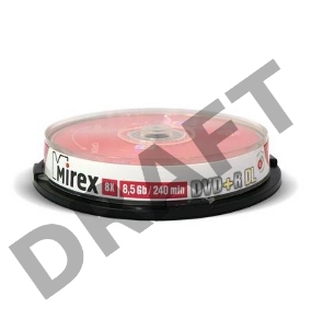 Диск DVD+R Mirex 8.5 Gb, 8x, Cake Box (10), Dual Layer (10/300)