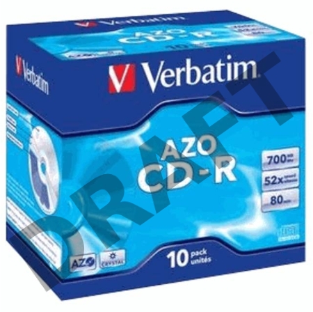 Диск CD-R Verbatim 700Mb 52x Jewel case (10шт) (43327)