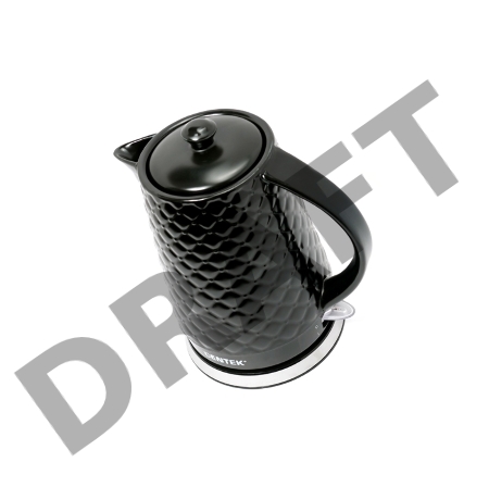 Чайник электрический Centek CT-0061 Black 2.0л, 2000W, чёрная керамика, рельефный корпус