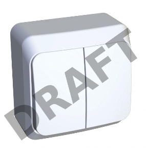 Выключатель 2-кл. ОП Этюд 10А IP20 бел. SchE BA10-002B