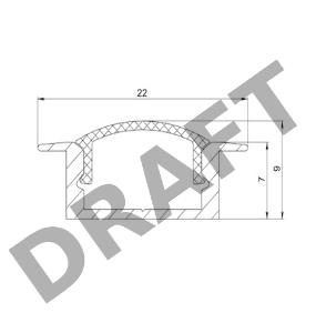Профиль врезной алюминиевый 2207-2 2 м REXANT