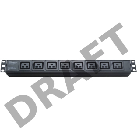 Стоечный блок распределения питания для ИБП CMPDU-03 (Размер 1U, 8 шт. выходных розеток C19 и входной кабель 1,5 кв. мм с вилкой С20, длина 2,0 м)