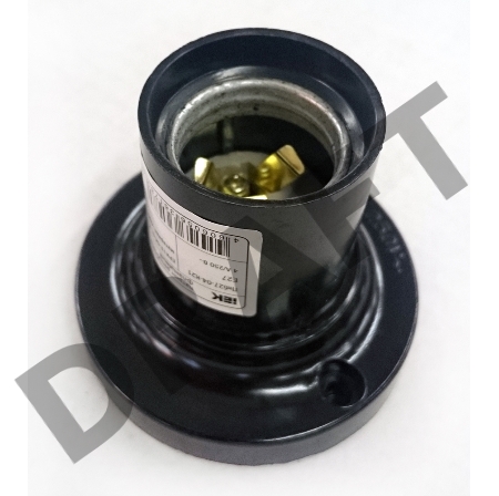 Патрон электрич. E27 Пкб27-04-К21 потолочный карболит. черн. (с этикет.) ИЭК EPK12-04-01-K01