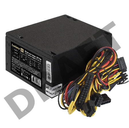 Блок питания 750W ExeGate XP750 (ATX, SC, 12cm fan, 24pin, 4+4pin, 2xPCI-E, 3xSATA, 3xIDE, black, кабель 220V с защитой от выдергивания)