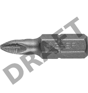 Бита ЗУБР МАСТЕР 26003-1-25-2  кованая CrMo C 1/4'' PZ1 25мм 2шт