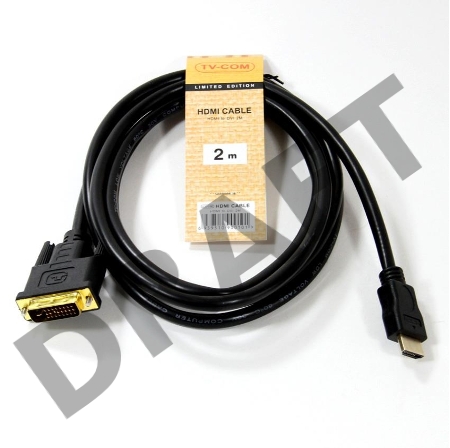 Кабель HDMI to DVI-D (19M -25M) 2м, TV-COM <LCG135E-2M>