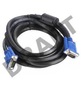 Кабель VGA 3м AOpen 2 фильтра, монитор-SVGA card 15M-15M, ACG341AD-3M