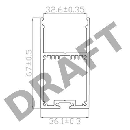 Профиль накладной алюминиевый 3567-2, 2 м REXANT