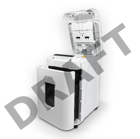 Шредер Heleos АП37-5 белый/белый с автоподачей (секр.P-5) фрагменты 220лист. 37лтр. скрепки скобы пл.карты