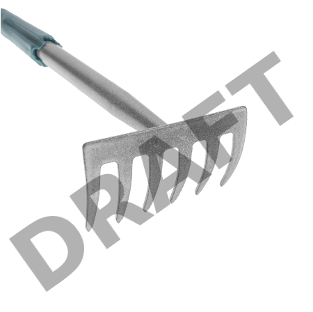 Грабли 6 прямых зубьев с металлической ручкой ЧЕТЫРЕ СЕЗОНА