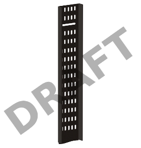 Вертикальный кабельный лоток для шкафов 47U, шириной 100 мм, черный