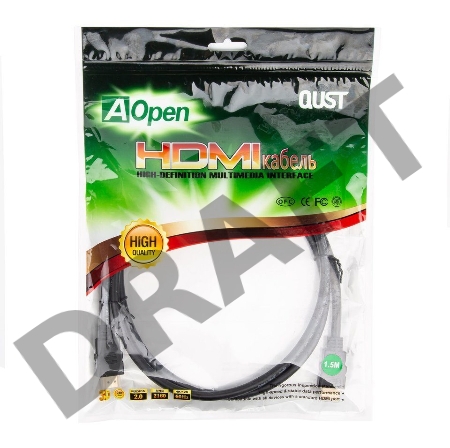 Кабель HDMI 19M/M ver 2.0, 1.5М  Aopen <ACG711-1.5M>