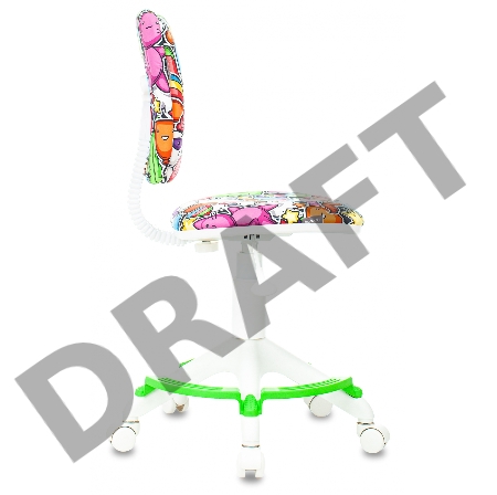 Кресло детское Бюрократ CH-W204/F мультиколор маскарад крестовина пластик подст.для ног пластик белый