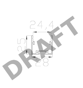 Профиль накладной алюминиевый 2825-2, 2 м REXANT