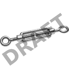 Талреп DIN 1480, кольцо-кольцо, М12, 4 шт, кованая натяжная муфта, оцинкованный, ЗУБР Профессионал