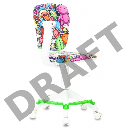 Кресло детское Бюрократ CH-W204/F мультиколор маскарад крестовина пластик подст.для ног пластик белый