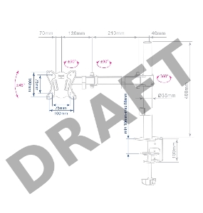 Кронштейн для мониторов Arm Media LCD-T11 черный 15