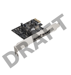 Контроллер ExeGate EXE-501 PCI-E 2.0, SATA3 6Gb/s, 2 int+2 ext (OEM)