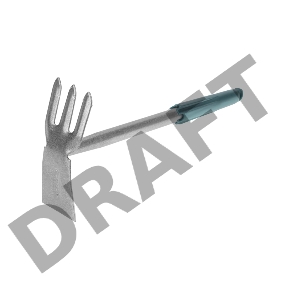 Мотыжка комбинированная 3 прямых зубца с металлической ручкой ЧЕТЫРЕ СЕЗОНА