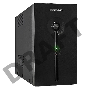 Источник бесперебойного питания CROWN Line Intractive CMU-SP1200EURO USB 1200VA\720W, корпус металл, 2x12V/9AH, розетки 4*EURO+1*IEC bybass, трансформатор AVR 140-290V, cъёмный кабель 1.2 м, порт RJ11/45, порт USB, защита: от перегрузки, от КЗ, от скачков