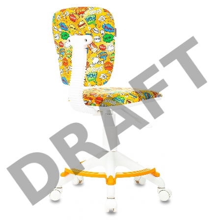 Кресло детское Бюрократ CH-W204/F оранжевый бэнг крестовина пластик подст.для ног пластик белый