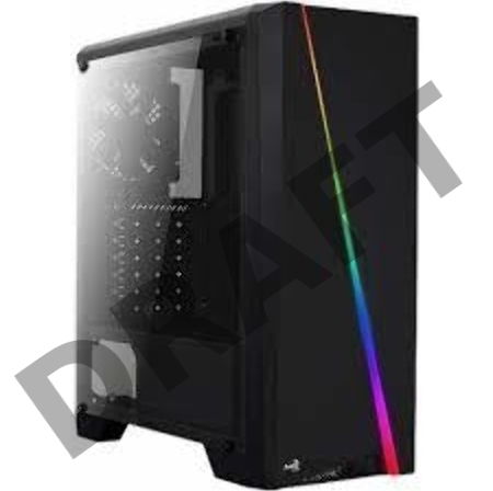 Корпус Aerocool [PGS-V] Cylon , ATX, без БП, RGB подсветка, окно, картридер, 1x USB 3.0 + 2x USB 2.0, 1х12см вентилятор в комплекте
