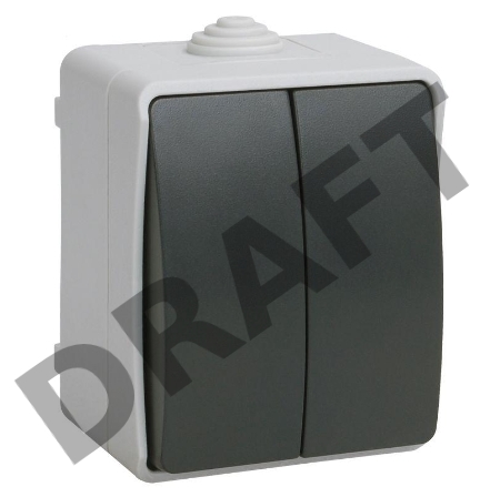 Выключатель 2-кл. ОП ФОРС 10А IP54 сер. ВС20-2-0-ФСр ИЭК EVS20-K03-10-54-DC