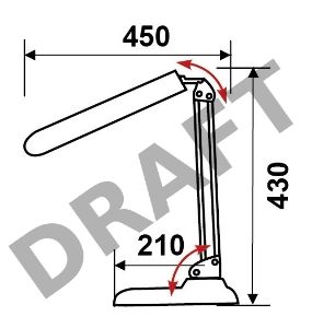 Светильник настольный Трансвит Delta1U/Bl на подставке G23 люминесцентный черный 11Вт