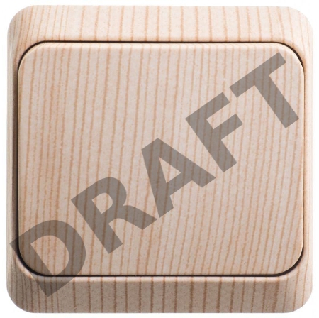 Выключатель 1-кл. ОП Этюд Дача 10А IP20 сосна SchE BA10-001D