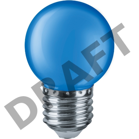 Лампа светодиодная 71 829 NLL-G45-1-230-B-E27 1Вт шар E27 220-240В син. Navigator 71829