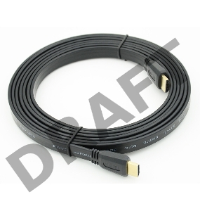 Кабель HDMI 3м SIEMAX FLAT 19M - 19M плоский, черный