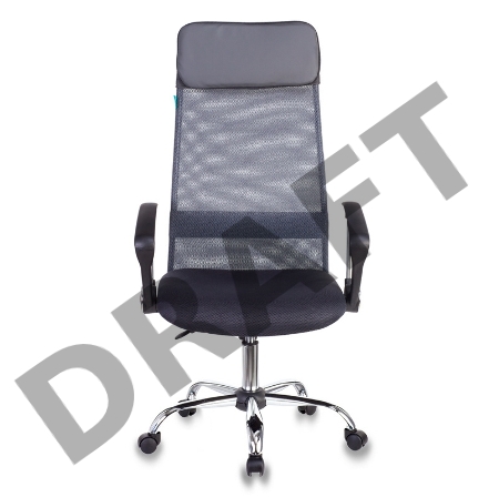 Кресло руководителя Бюрократ KB-6N/SL/DG/TW-12 серый TW-04 TW-12 сетка крестовина хром