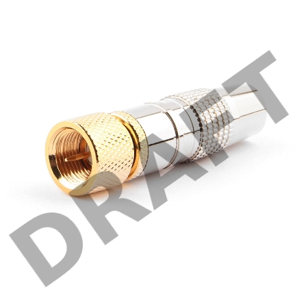 Разьем Cablexpert SPL6-04, F (папа), позолоченный, латунь OD8.5, блистер