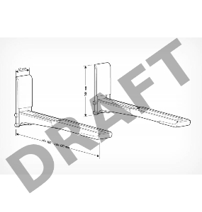 Кронштейн для СВЧ Holder MWS-2003 черный макс.40кг настенный фиксированный    