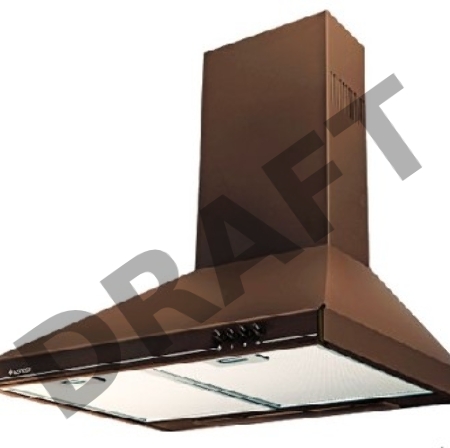 Вытяжка Gefest ВО 10 К47 (БЭВ 10-3 К47) (коричневый, 135 Вт, 3 скорости, кнопочное управление)    