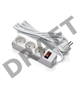 Удлинитель ExeGate EX279346RUS EC-3-1.8W (3 розетки, 1.8м, евровилка, белый)