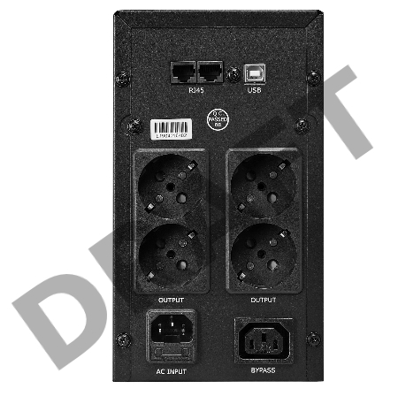 Источник бесперебойного питания CROWN Line Intractive CMU-SP1200EURO USB 1200VA\720W, корпус металл, 2x12V/9AH, розетки 4*EURO+1*IEC bybass, трансформатор AVR 140-290V, cъёмный кабель 1.2 м, порт RJ11/45, порт USB, защита: от перегрузки, от КЗ, от скачков