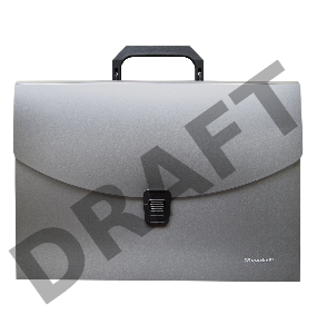 Портфель Silwerhof Perlen 322716-01 6 отдел. A4 пластик серебристый металлик