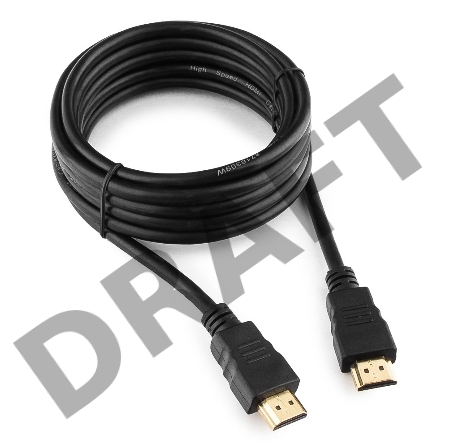 Кабель HDMI Cablexpert CC-HDMI4-10, 3.0м, v2.0, 19M/19M, черный, позол.разъемы, экран, пакет