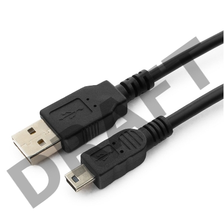 Кабель Gembird/Cablexpert CC-5PUSB2D-0.3M Кабель USB 2.0 , мультиразъем USB, AM/miniB 5P, 30sm, пакет 