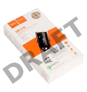 Автомобильная зарядка (от прикуривателя) HOCO Z32A Flash power Fully compatible car charger, черный